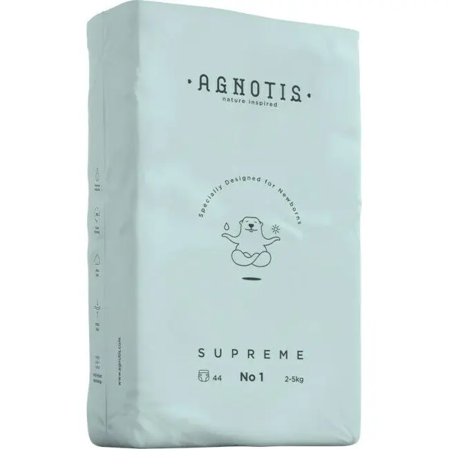 Scutece hipoalergenice Supreme Agnotis, marimea nr.1, 2-5 kg, 44 bucati JEMagn_nr1