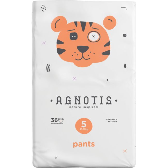 Scutece tip chilotel hipoalergenice Agnotis pants, marimea nr. 5, 13-17 kg, 36 bucati JEMagn_pantsnr5