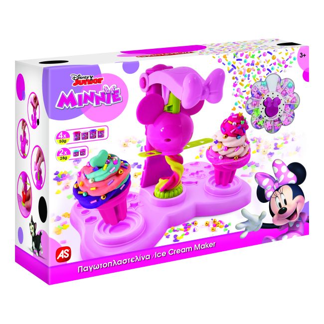 MASINA DE INGHETATA DE PLASTILINA MINNIE CU DECORATIUNI COLORATE VIV1045-03595