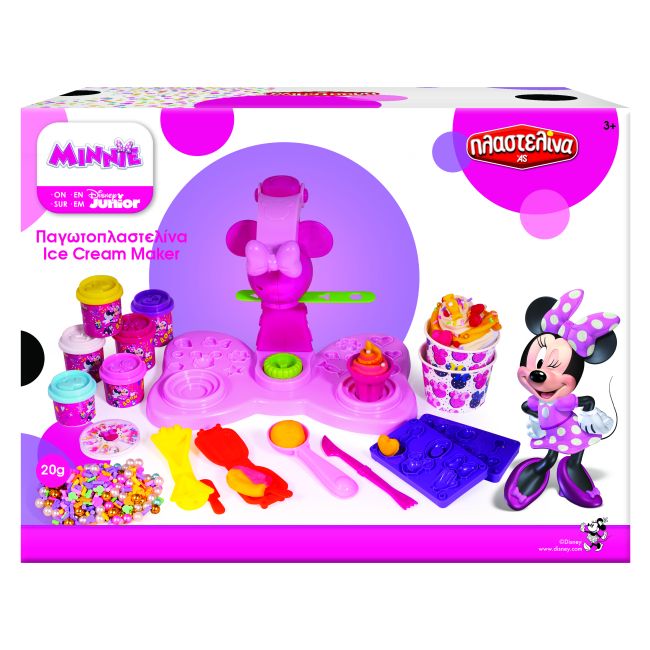 MASINA DE INGHETATA DE PLASTILINA MINNIE CU DECORATIUNI COLORATE VIV1045-03595