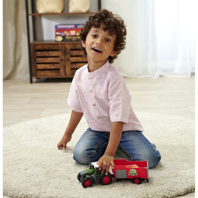 Tractor dickie toys fendt farm cu remorca hubs203734001