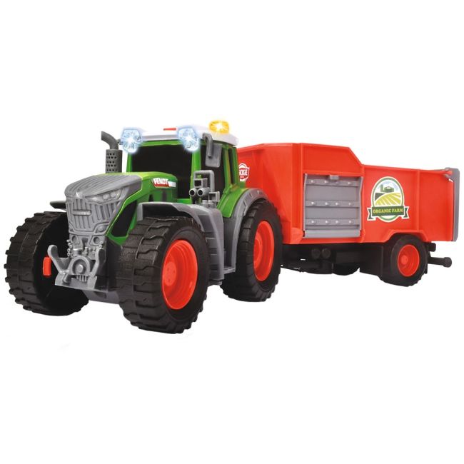 Tractor dickie toys fendt farm cu remorca hubs203734001