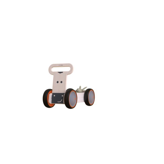 Jucarie din lemn 3 in 1 Vacuta DriveMe Soft: masinuta ride-on, premergator si carucior de jucarii MamaToyz JEMMtyz_rideonsoft2