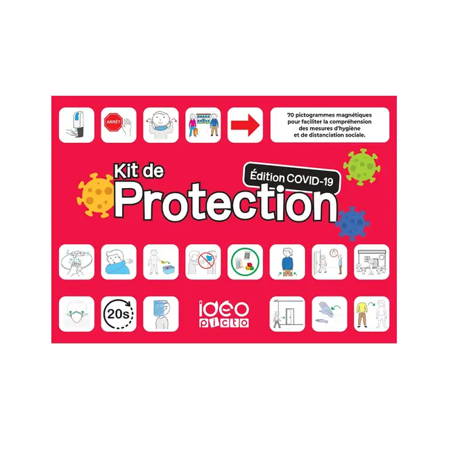 Kit educativ Protectie anti COVID, cu pictograme, Robo KDGR4010EN