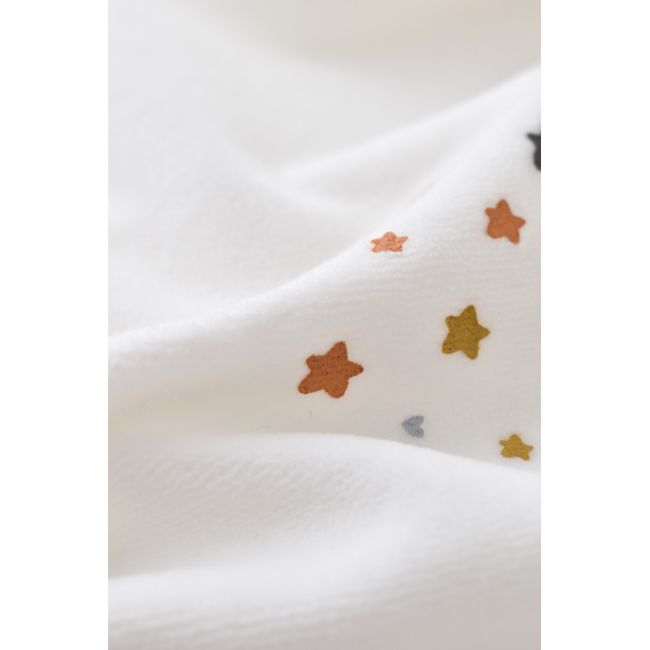 Salopeta Curcubeu cu maneca lunga si botosei din 80%bumbac organic si 20% poliester - Ecru, Baby Cosy (Marime: 6-9 luni) JEMBC-CSYK6000-6