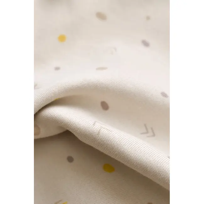 Set 2 body-uri cu maneca lunga petreceute bebe unisex -100% bumbac organic - Crem cu buline, Baby Cosy (Marime: 6-9 luni) JEMBC-CSY5757-6
