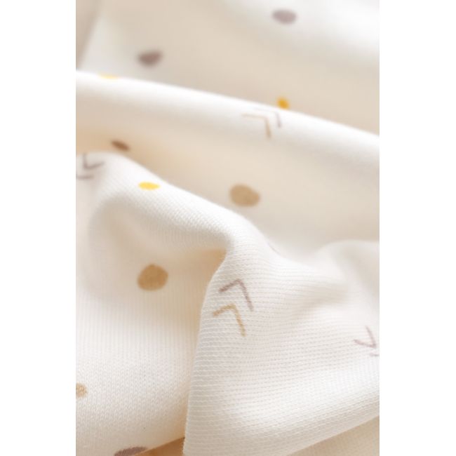 Set 2 body-uri cu maneca lunga petreceute bebe unisex -100% bumbac organic - Ecru cu buline, Baby Cosy (Marime: 6-9 luni) JEMBC-CSY5756-6