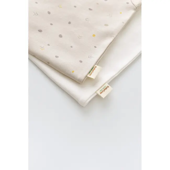 Set 2 body-uri fara maneci bebe unisex -100% bumbac organic - Crem cu buline, Baby Cosy (Marime: 12-18 Luni) JEMBC-CSY5704-12
