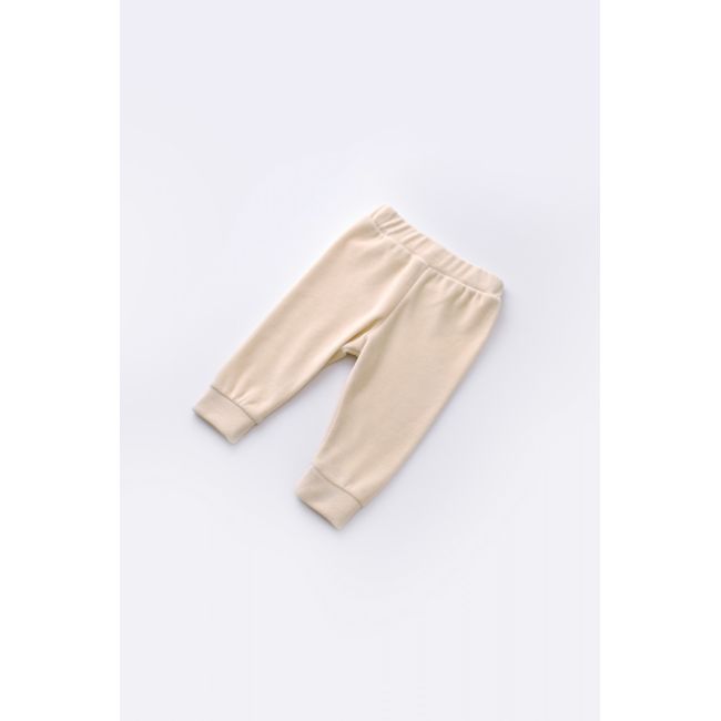 Set Curcubeu cu bluzita cu maneca lunga si panataloni lungi din 80%bumbac organic si 20% poliester - Crem, Baby Cosy (Marime: 3-6 Luni) JEMBC-CSYK6006-3