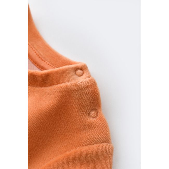 Set Curcubeu cu bluzita cu maneca lunga si panataloni lungi din 80%bumbac organic si 20% poliester - Portocaliu, Baby Cosy (Marime: 3-6 Luni) JEMBC-CSYK6008-3