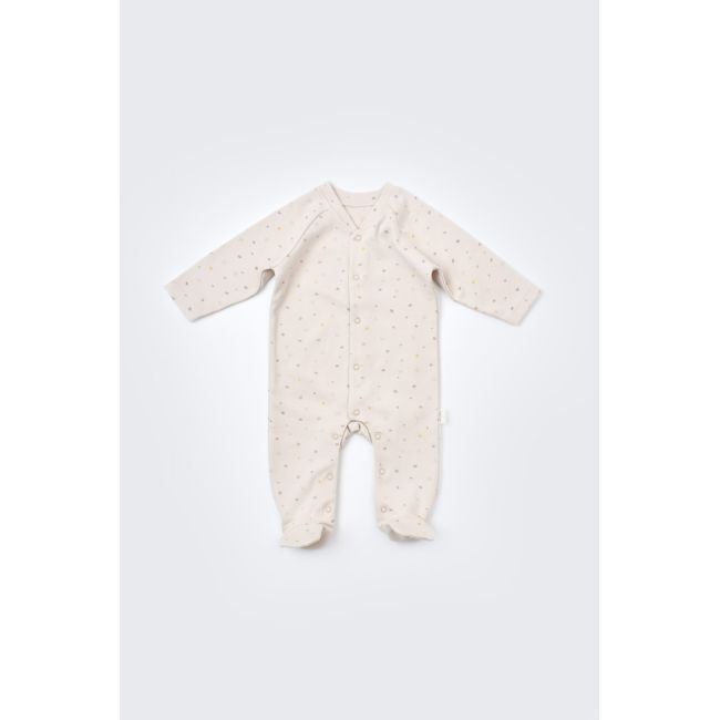 Set de 10 piese pentru nou nascut - 100% bumbac organic - Crem cu buline, Baby Cosy JEMBC-CSY5110