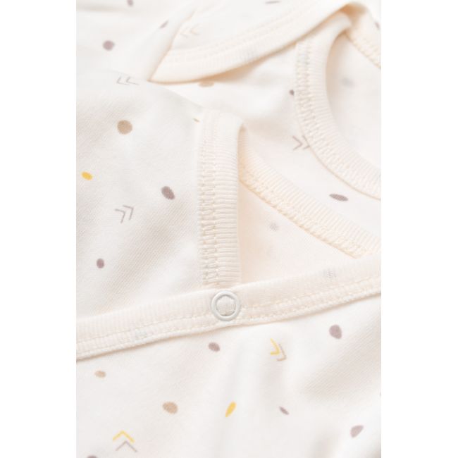 Set de 10 piese pentru nou nascut - 100% bumbac organic - Ecru cu buline, Baby Cosy JEMBC-CSY5109