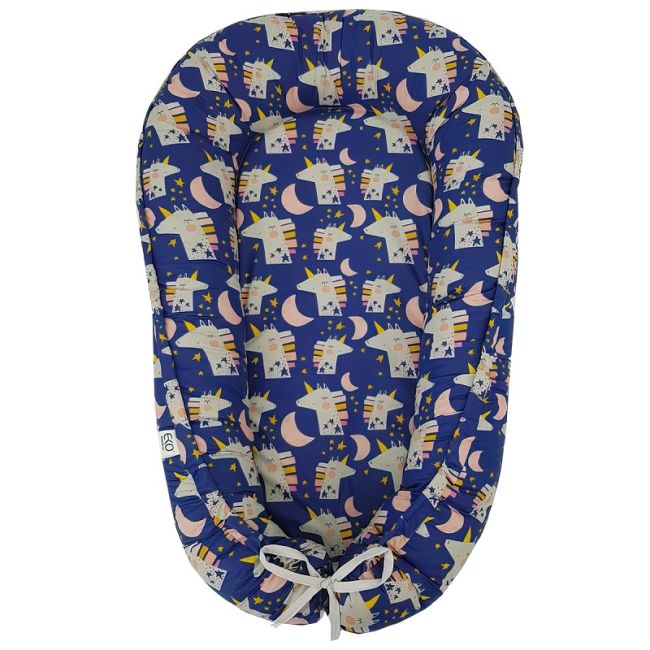 Baby nest din bumbac, Eko, Navy KRT133638