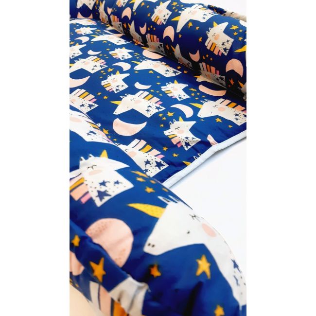 Baby nest din bumbac, Eko, Navy KRT133638