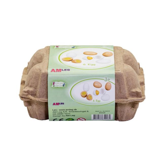Cofraj 6 oua de jucarie, din lemn, MAMAMEMO KDGAS85028