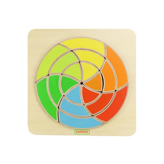 Joc creativ Mozaic circular, din lemn, +18 luni, Masterkidz KDGMK03225