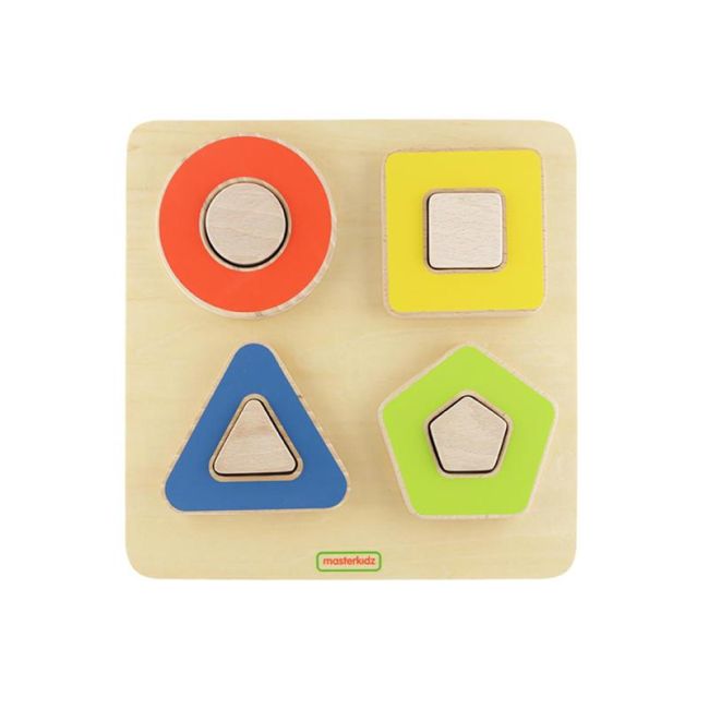 Joc sortator de forme geometrice pline si contur, +2 ani, Masterkidz KDGMK02259