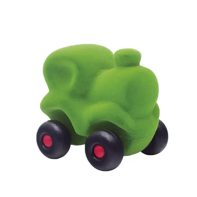 Jucarie cauciuc natural Trenuletul Choo-Choo, verde, 10 cm, Rubbabu KDGRU22030