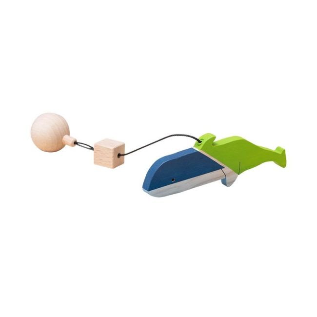 Jucarie din lemn orca, colorat, pentru carusel / centru de activitati, Mobbli KDGMBL-ZW-CL-10