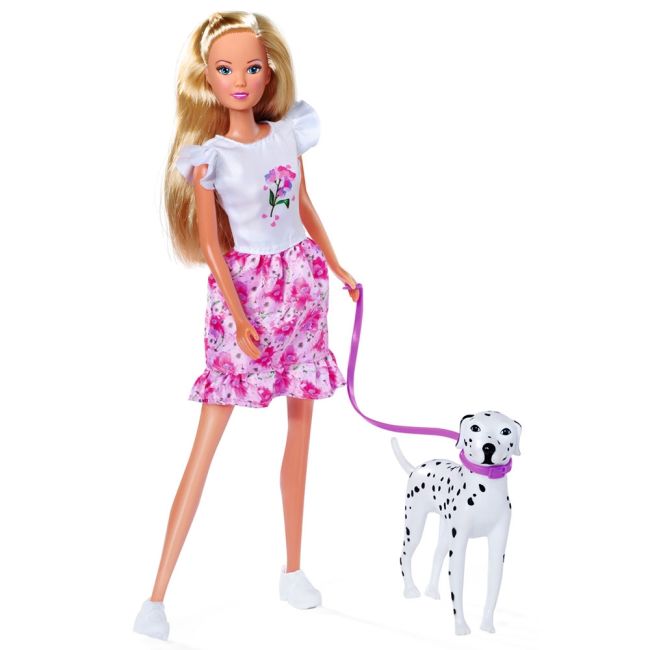 Papusa simba steffi love cute walk papusa 29 cm, papusa 12 cm, 2 figurine si accesorii hubs105733605