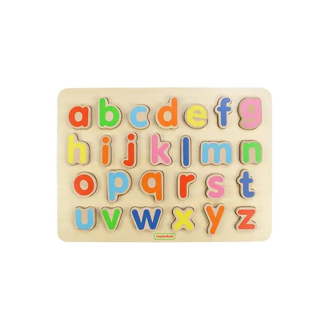 Puzzle 3D alfabet litere mici, din lemn, +3 ani, Masterkidz KDGMK02136