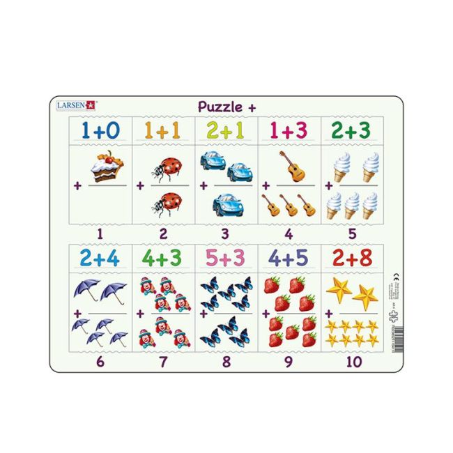 Puzzle maxi Adunari cu imagini, orientare tip vedere, 20 de piese, Larsen KDGLS-AR4