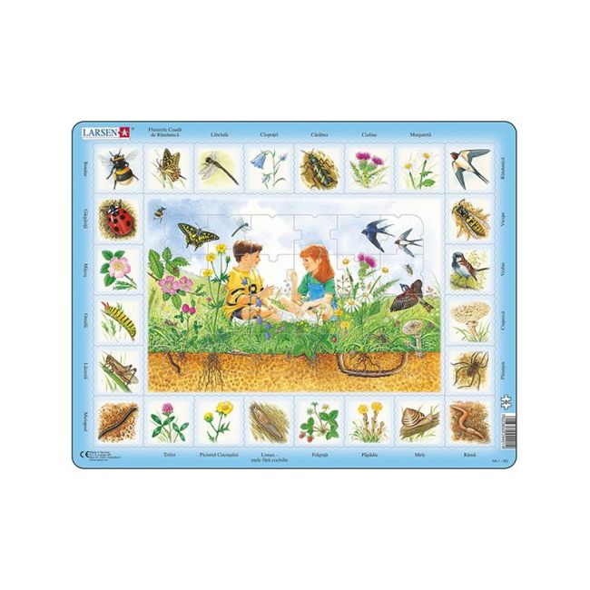 Puzzle maxi La campie, orientare tip vedere, 48 de piese, Larsen, romana KDGLS-NA1-RO