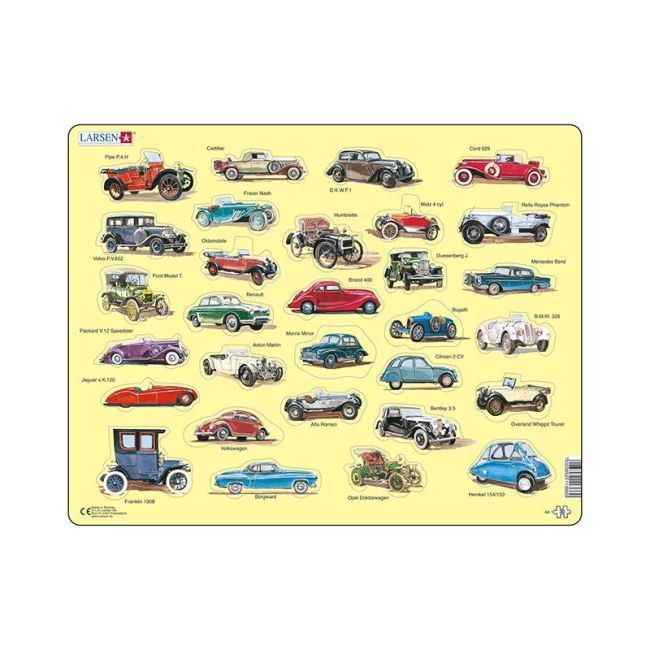 Puzzle maxi Masini, orientare tip vedere, 30 de piese, Larsen KDGLS-AK1
