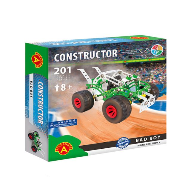 Set constructie 201 piese metalice Constructor-Bad Boy Monster Truck, +8 ani Alexander KDGAXCONS-2184