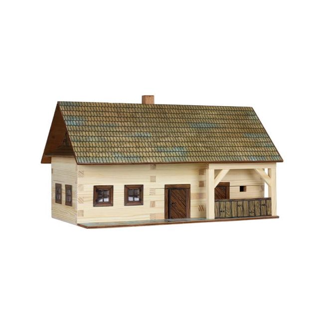 Set constructie arhitectura Casa de la tara, 174 piese din lemn, Walachia KDGWLMK03