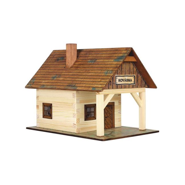 Set constructie arhitectura Fierarie, 86 piese din lemn, Walachia KDGWLMK08