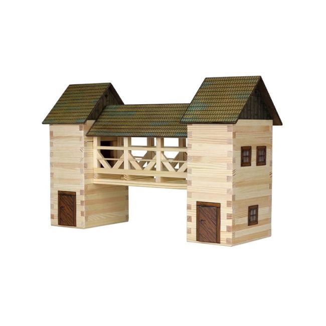 Set constructie arhitectura Pod, 259 piese din lemn, Walachia KDGWLMK26