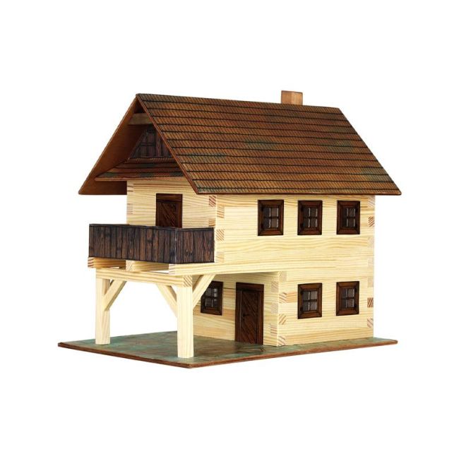 Set constructie arhitectura Primarie medievala, 194 piese din lemn, Walachia KDGWLMK14