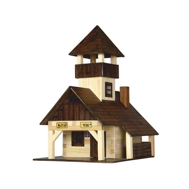 Set constructie arhitectura Refugiu montan, 135 piese din lemn, Walachia KDGWLMK40