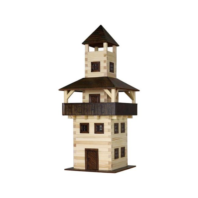 Set constructie arhitectura Turn, 276 piese din lemn, Walachia KDGWLMK28