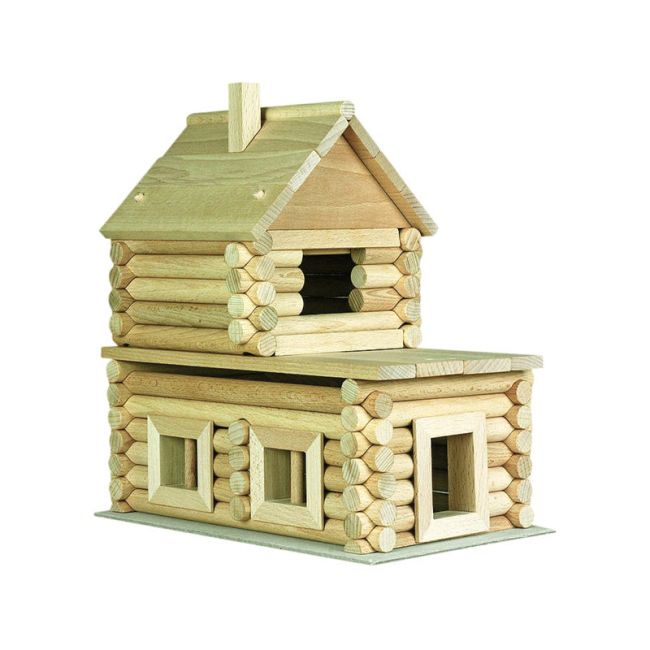 Set constructie arhitectura Vario Massive Mini, 91 piese mari din lemn, Walachia KDGWLVR31