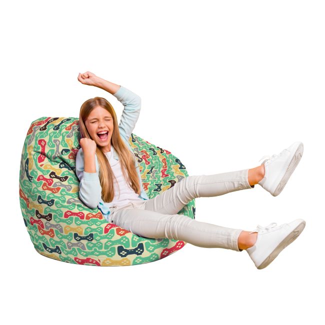 Fotoliu Units Puf Bean Bag tip para L, impermeabil, indoor/outdoor, sac interior, cu maner, 80 x 80 x 60 cm, controllers BEANUNB-PR-L-EXT-122
