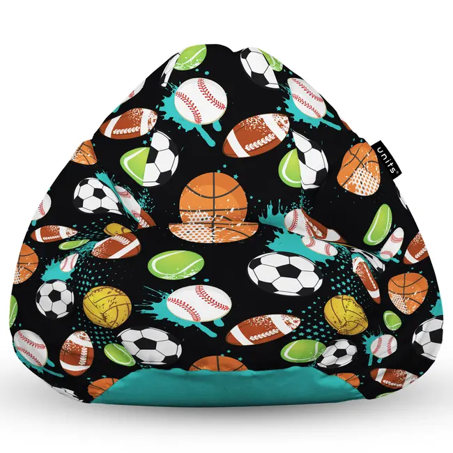 Fotoliu Units Puf Bean Bag tip para L, impermeabil, indoor/outdoor, sac interior, cu maner, 80 x 80 x 60 cm, mingi BEANUNB-PR-L-EXT-087