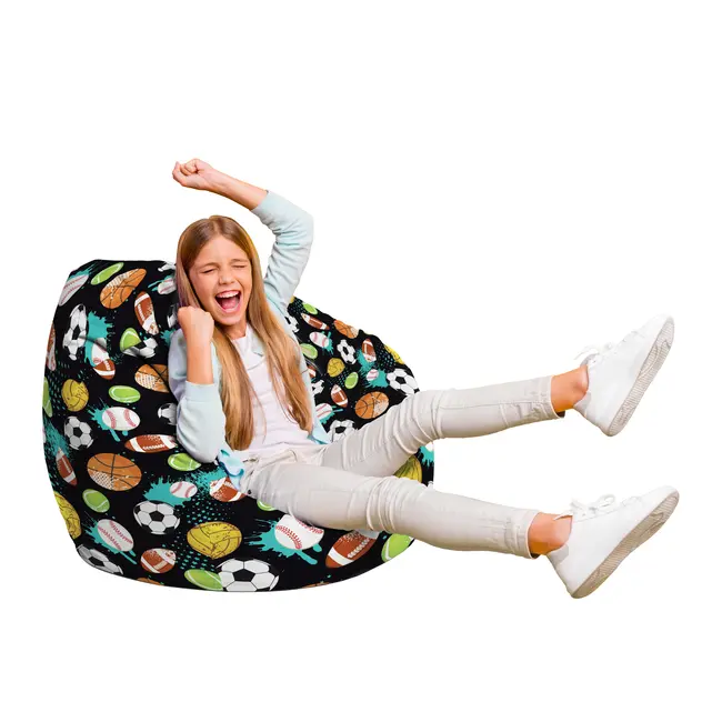 Fotoliu Units Puf Bean Bag tip para L, impermeabil, indoor/outdoor, sac interior, cu maner, 80 x 80 x 60 cm, mingi BEANUNB-PR-L-EXT-087