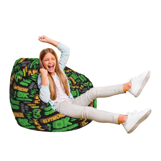 Fotoliu Units Puf Bean Bag tip para L, impermeabil, indoor/outdoor, sac interior, cu maner, 80 x 80 x 60 cm, play more retro BEANUNB-PR-L-EXT-125