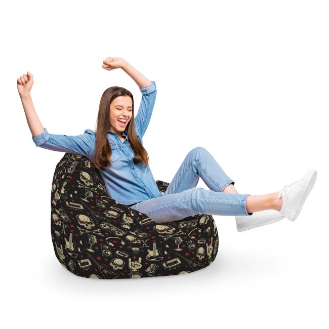 Fotoliu Units Puf Bean Bag tip para L, impermeabil, indoor/outdoor, sac interior, cu maner, 80 x 80 x 60 cm, rock BEANUNB-PR-L-EXT-132