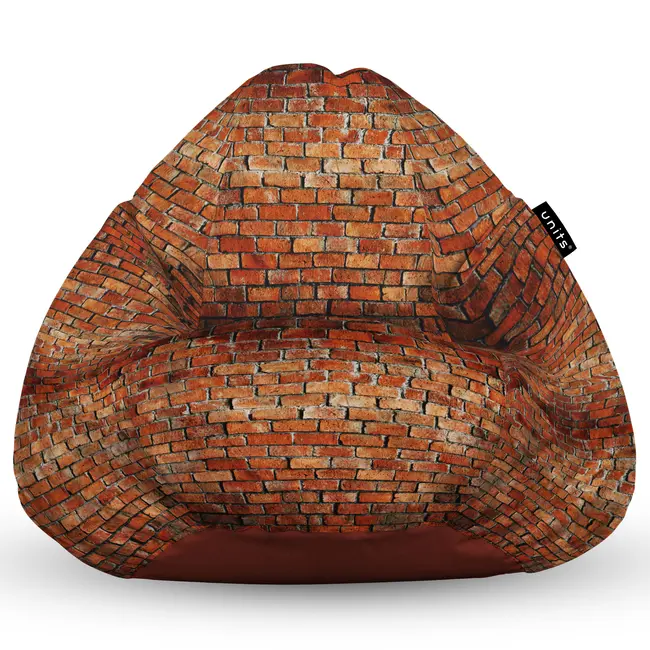 Fotoliu Units Puf Bean Bag tip para XL, impermeabil, indoor/outdoor, sac interior, cu maner, 90 x 85 x 65 cm, caramizi BEANUNB-PR-XL-EXT-014