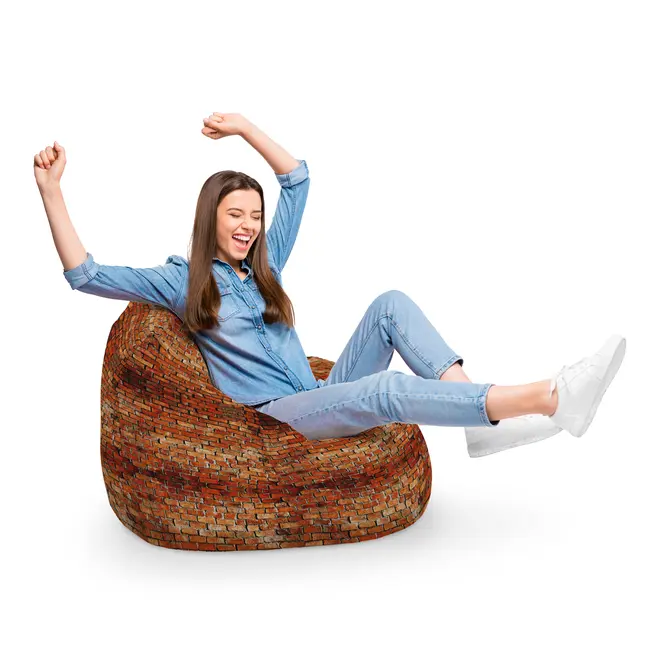 Fotoliu Units Puf Bean Bag tip para XL, impermeabil, indoor/outdoor, sac interior, cu maner, 90 x 85 x 65 cm, caramizi BEANUNB-PR-XL-EXT-014