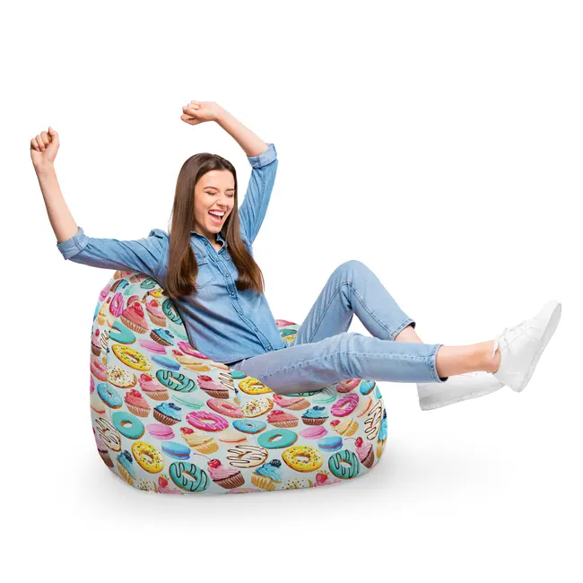Fotoliu Units Puf Bean Bag tip para XL, impermeabil, indoor/outdoor, sac interior, cu maner, 90 x 85 x 65 cm, macarons BEANUNB-PR-XL-EXT-056