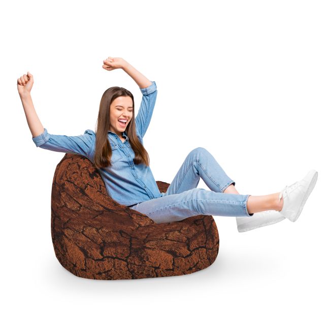 Fotoliu Units Puf Bean Bag tip para XL, impermeabil, indoor/outdoor, sac interior, cu maner, 90 x 85 x 65 cm, pamant BEANUNB-PR-XL-EXT-040