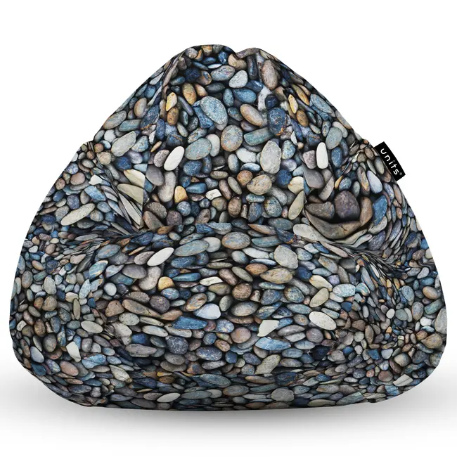 Fotoliu Units Puf Bean Bag tip para XL, impermeabil, indoor/outdoor, sac interior, cu maner, 90 x 85 x 65 cm, pietricele BEANUNB-PR-XL-EXT-018