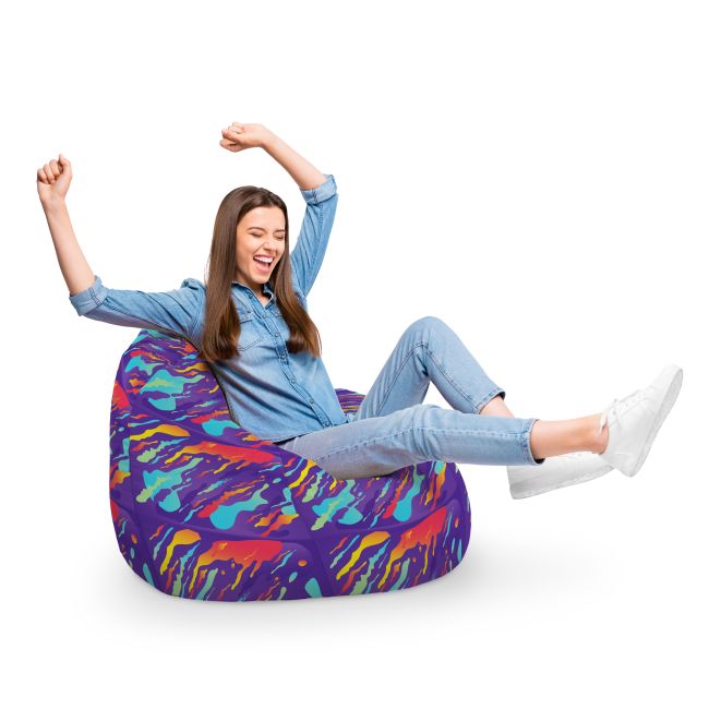 Fotoliu Units Puf Bean Bag tip para XL, impermeabil, indoor/outdoor, sac interior, cu maner, 90 x 85 x 65 cm, retro lava BEANUNB-PR-XL-EXT-011