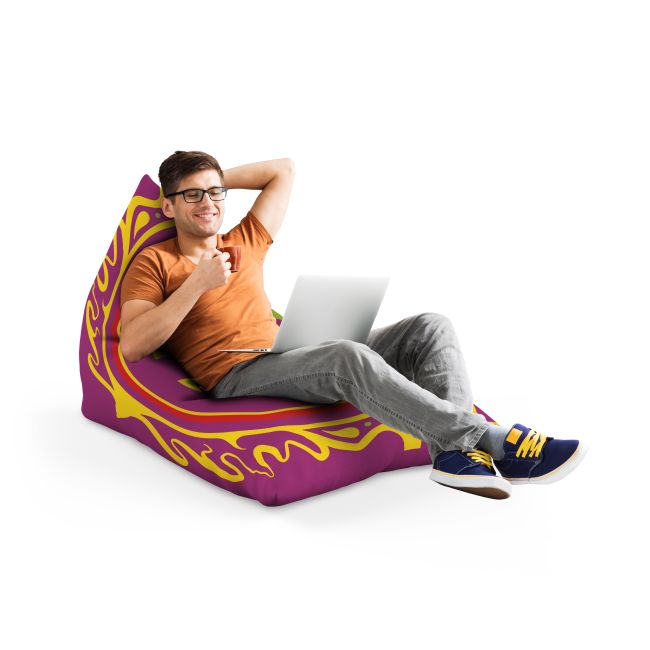 Fotoliu Units Puf Bean Bag tip Lounge, impermeabil, indoor/outdoor, sac interior, cu maner, 155 x 83 x 65 cm, hippie groove BEANUNB-LGA-L-EXT-041