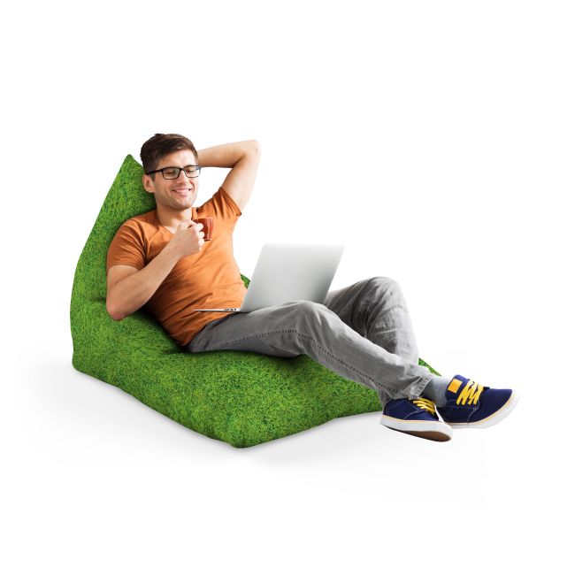 Fotoliu Units Puf Bean Bag tip Lounge, impermeabil, indoor/outdoor, sac interior, cu maner, 155 x 83 x 65 cm, iarba verde BEANUNB-LGA-L-EXT-035