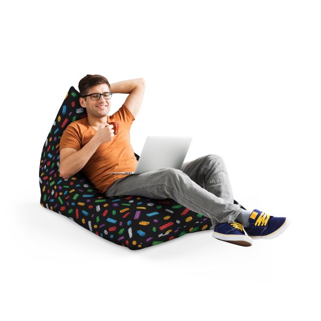 Fotoliu Units Puf Bean Bag tip Lounge, impermeabil, indoor/outdoor, sac interior, cu maner, 155 x 83 x 65 cm, lego fundal negru BEANUNB-LGA-L-EXT-072